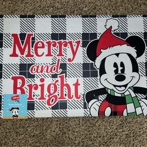Mickey Mouse Christmas Rubber Doormat